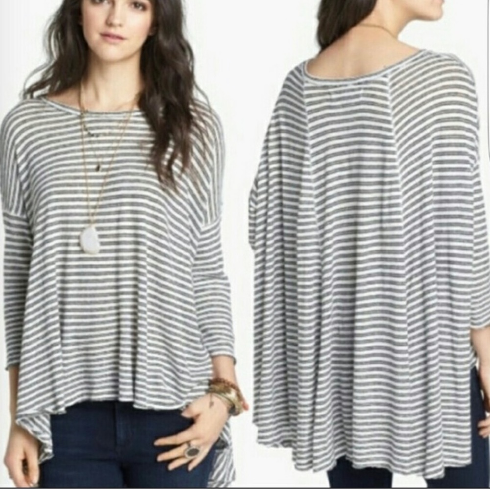 Free People In the Sand Tee ivory/black XS/S